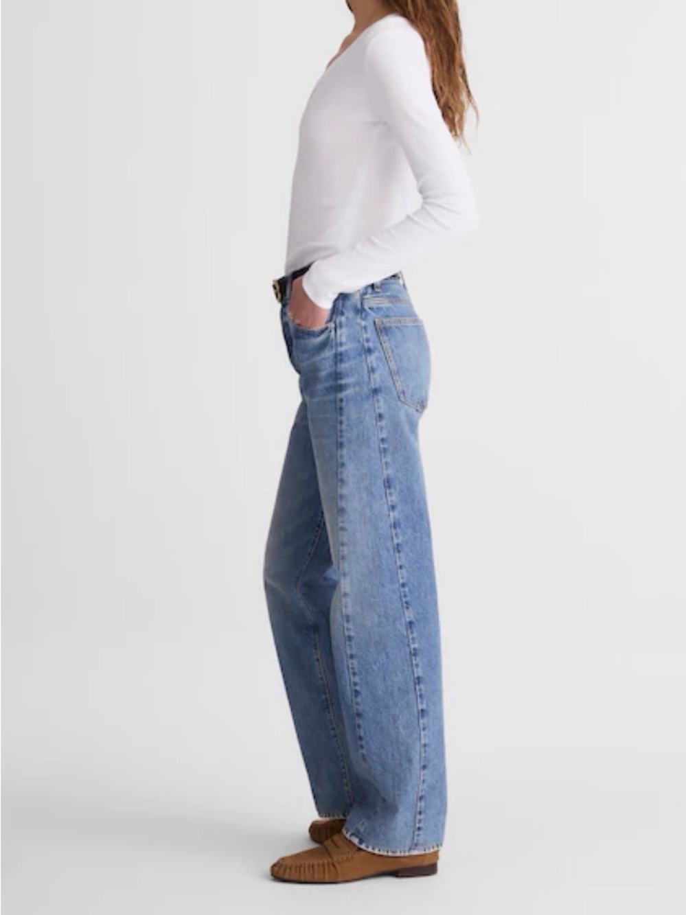 Madewell. Women’s Pieced Barrel-Leg Jeans.25. New without the tags. 100% cotton. - Picture 4 of 13